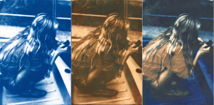 Two colored Cyanotype