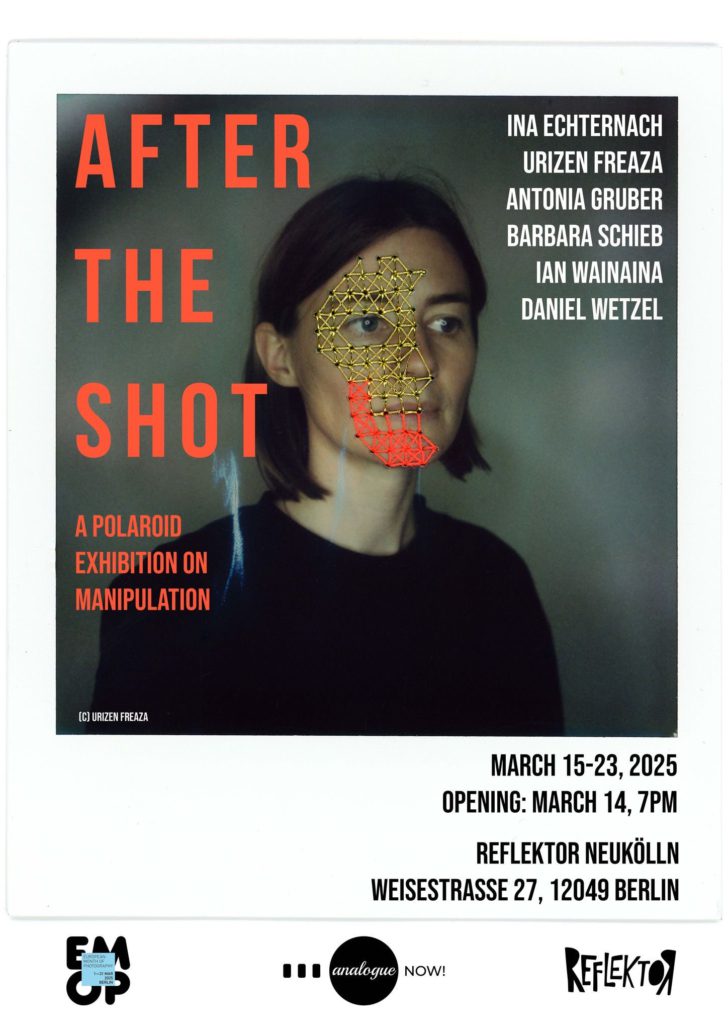 Poster of the group exhibition "Under the Shot," on view from March 15 to 23 at Reflektor in Neukölln